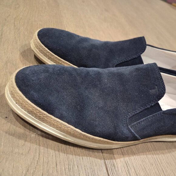 Tods Espadrille Loafers in Navy Suede size 9.5 main image 8